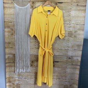 Vintage Lane Bryant Yellow Button Down Dress